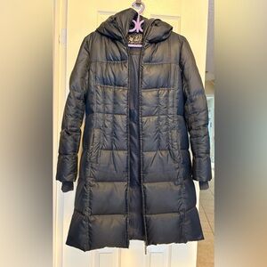 Elegant Women's Navy Blue Puffer Jacket